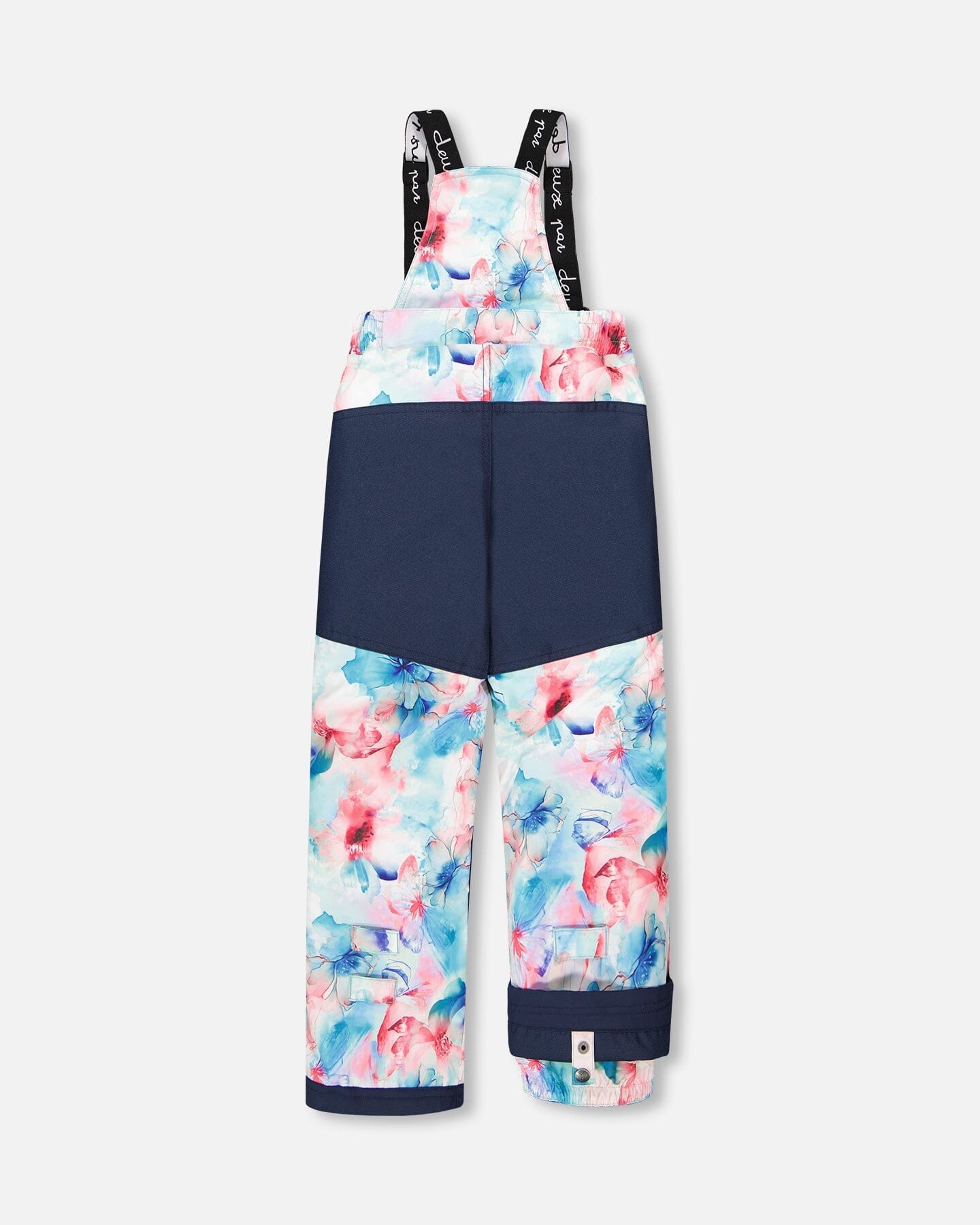 Two-Piece Play Snowsuit Blue Flower Print-2