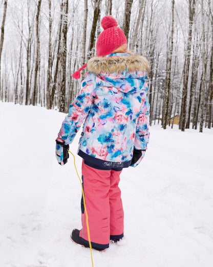 Two-Piece Play Snowsuit With Printed Jacket Flash Coral-2