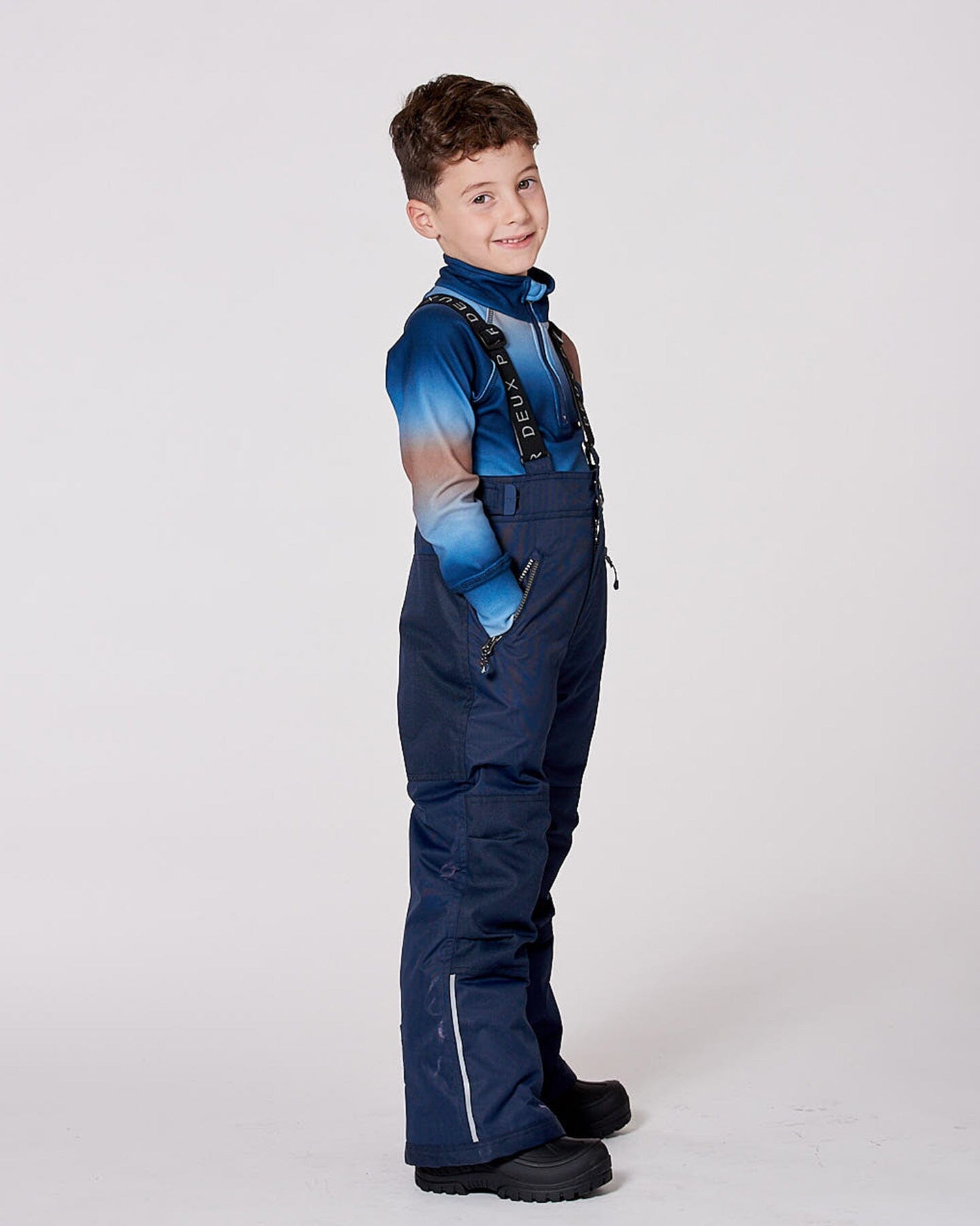 Solid Play Snow Pants Navy Blue-1
