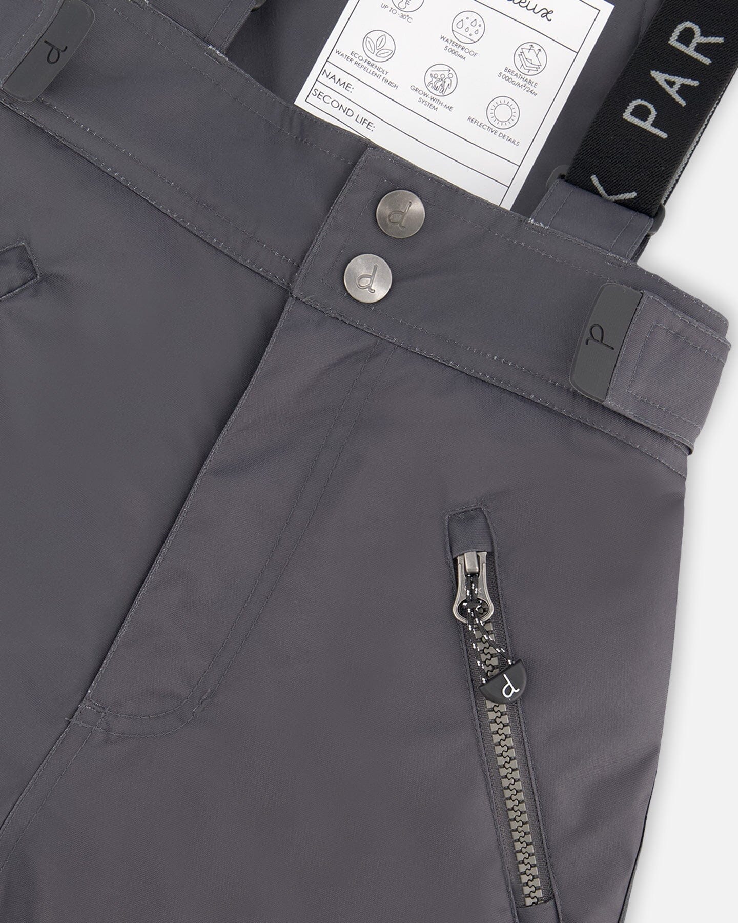 Solid Play Snow Pants Dark Gray-3