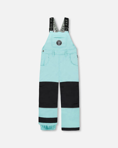 Solid Play Overall Snow Bib Turquoise Blue-0