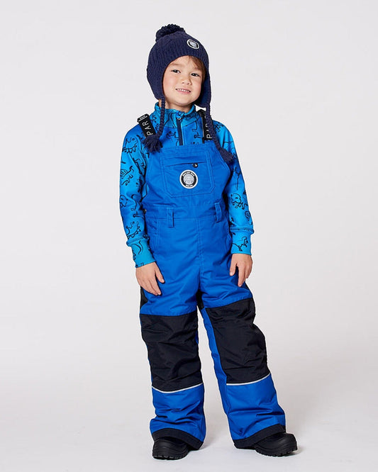 Solid Play Overall Snow Bib Blue-1