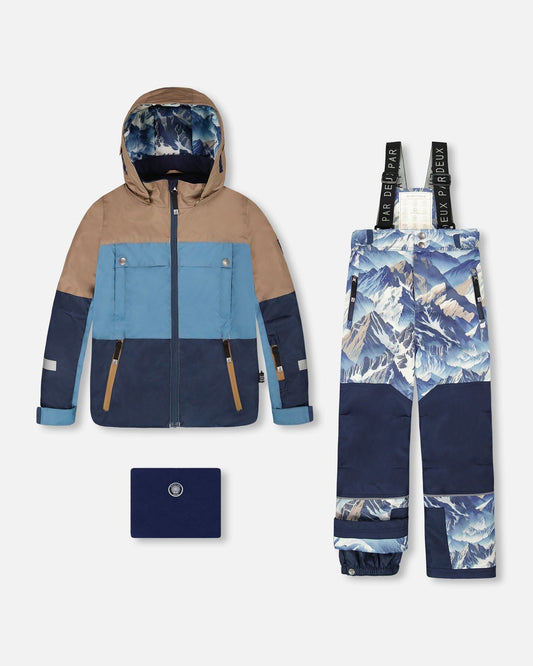 Two-Piece Teknik Snowsuit Blue Mountains-0
