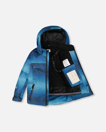 Two-Piece Teknik Snowsuit Teal Gradient-4