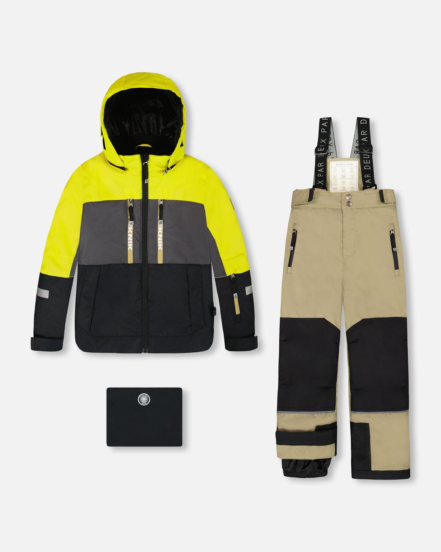 Two-Piece Teknik Snowsuit Colorblocked Light Khaki Green-0