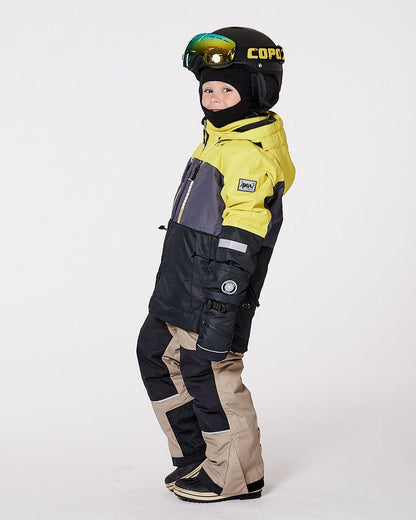 Two-Piece Teknik Snowsuit Colorblocked Light Khaki Green-1