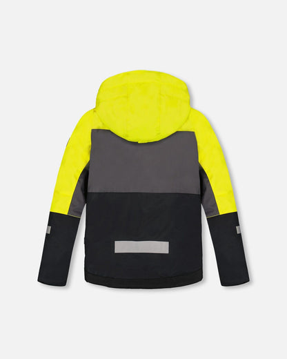 Two-Piece Teknik Snowsuit Colorblocked Light Khaki Green-3