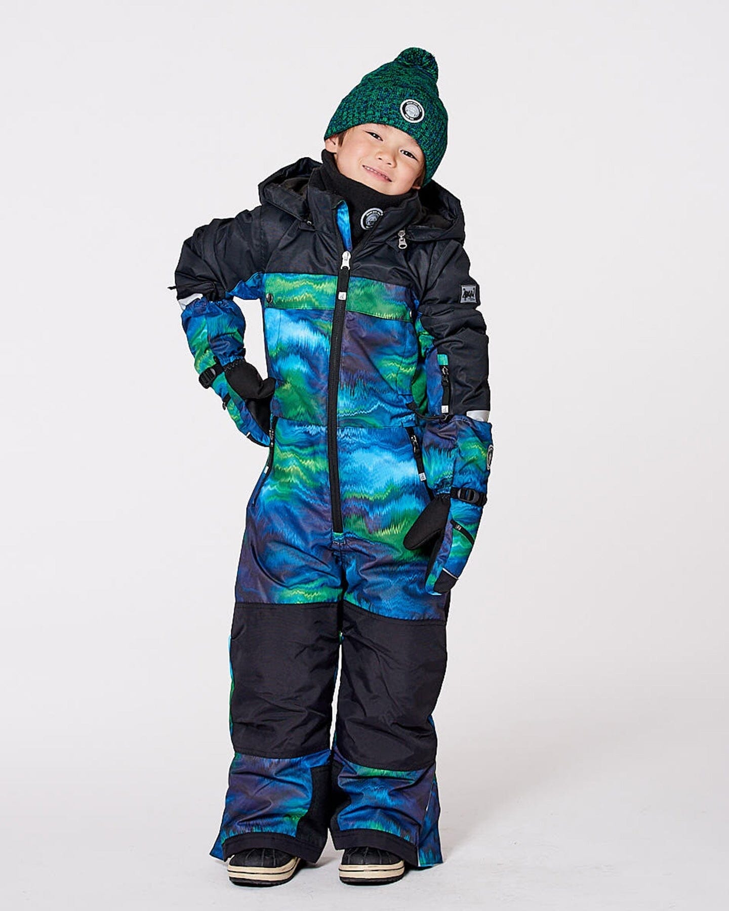 One-Piece Teknik Snowsuit Aurora Borealis-3