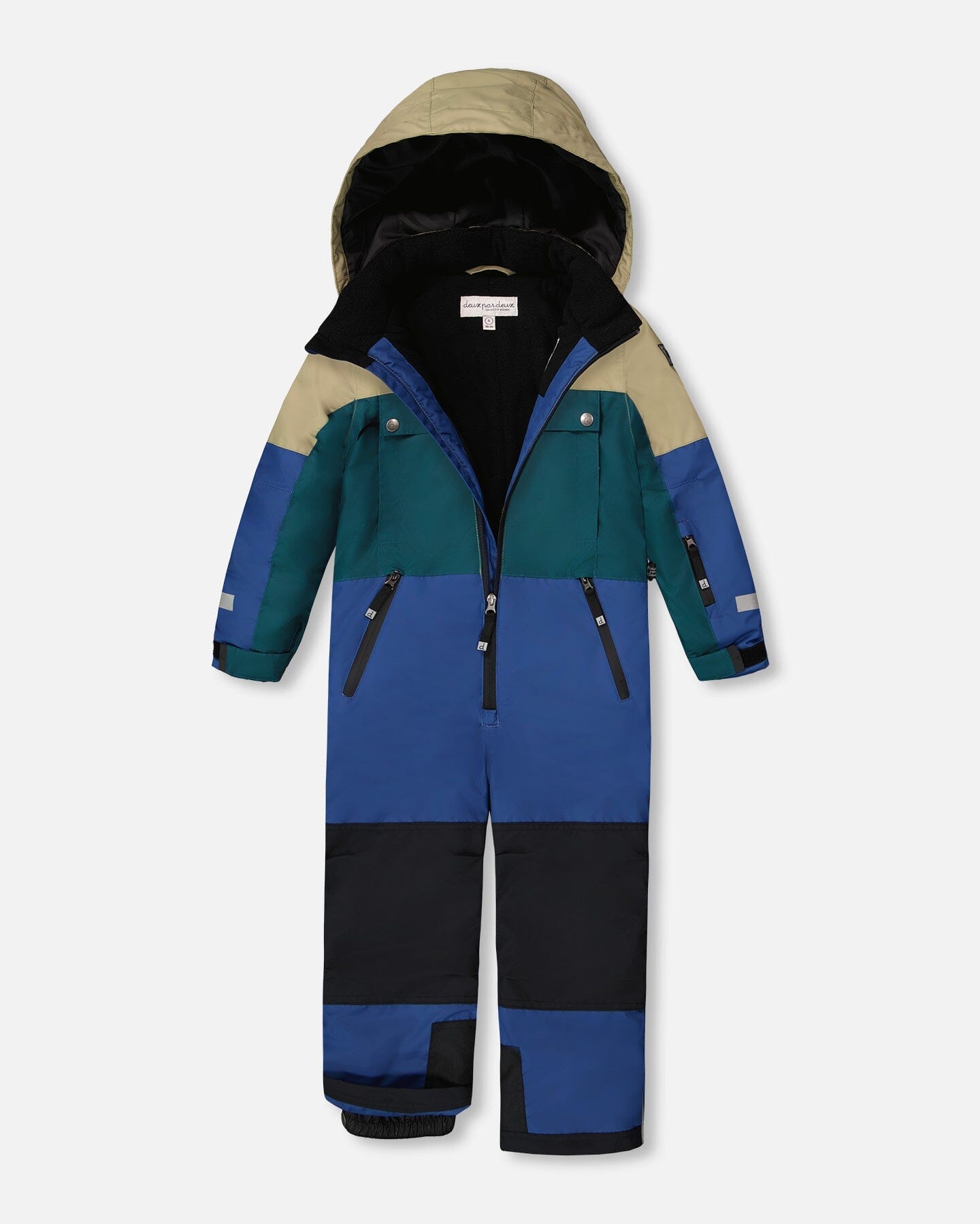 One-Piece Teknik Snowsuit Colorblocked Navy Blue-2