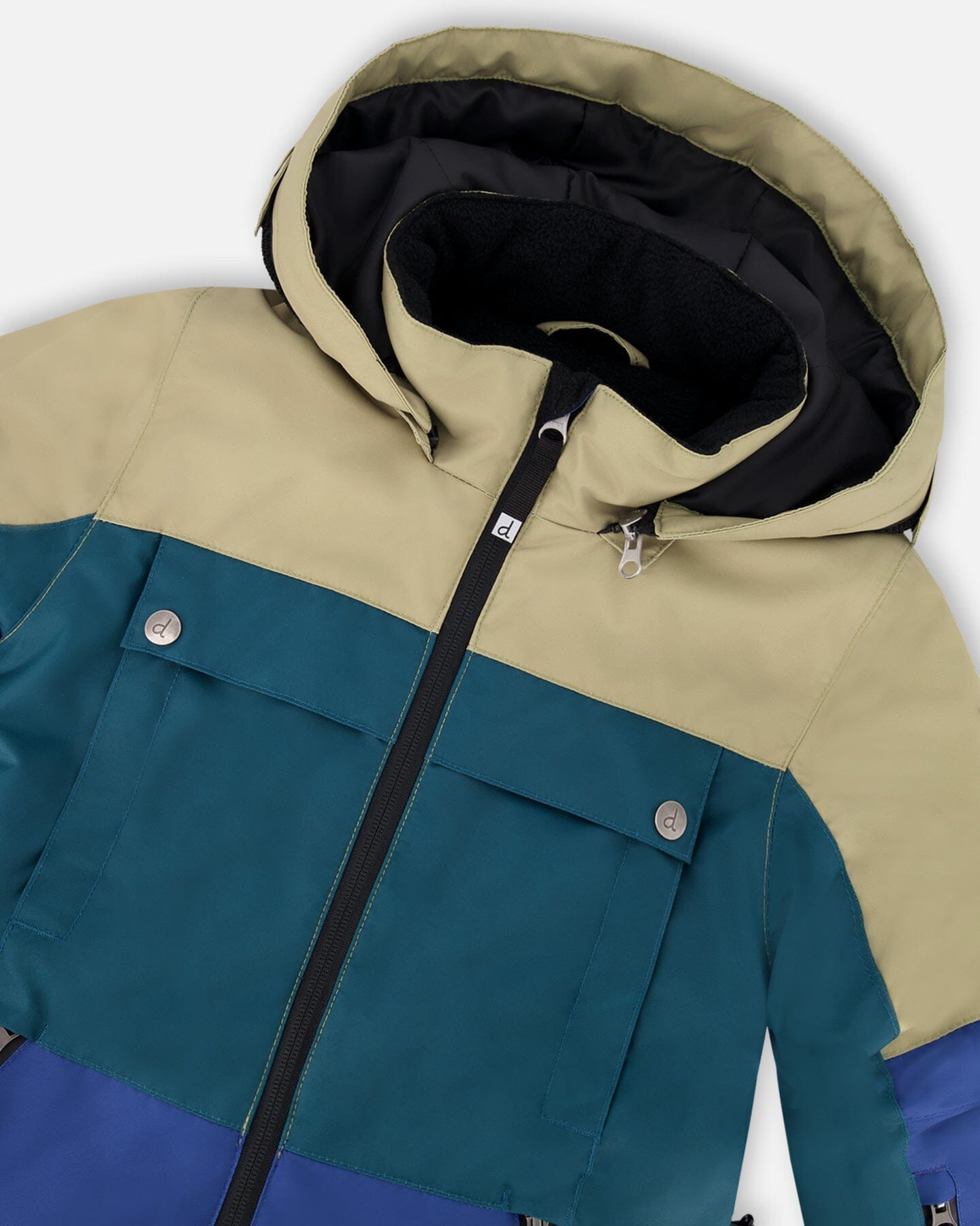 One-Piece Teknik Snowsuit Colorblocked Navy Blue-3