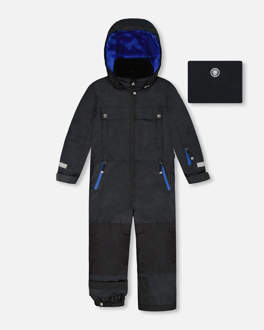 Solid One-Piece Teknik Snowsuit Black-0