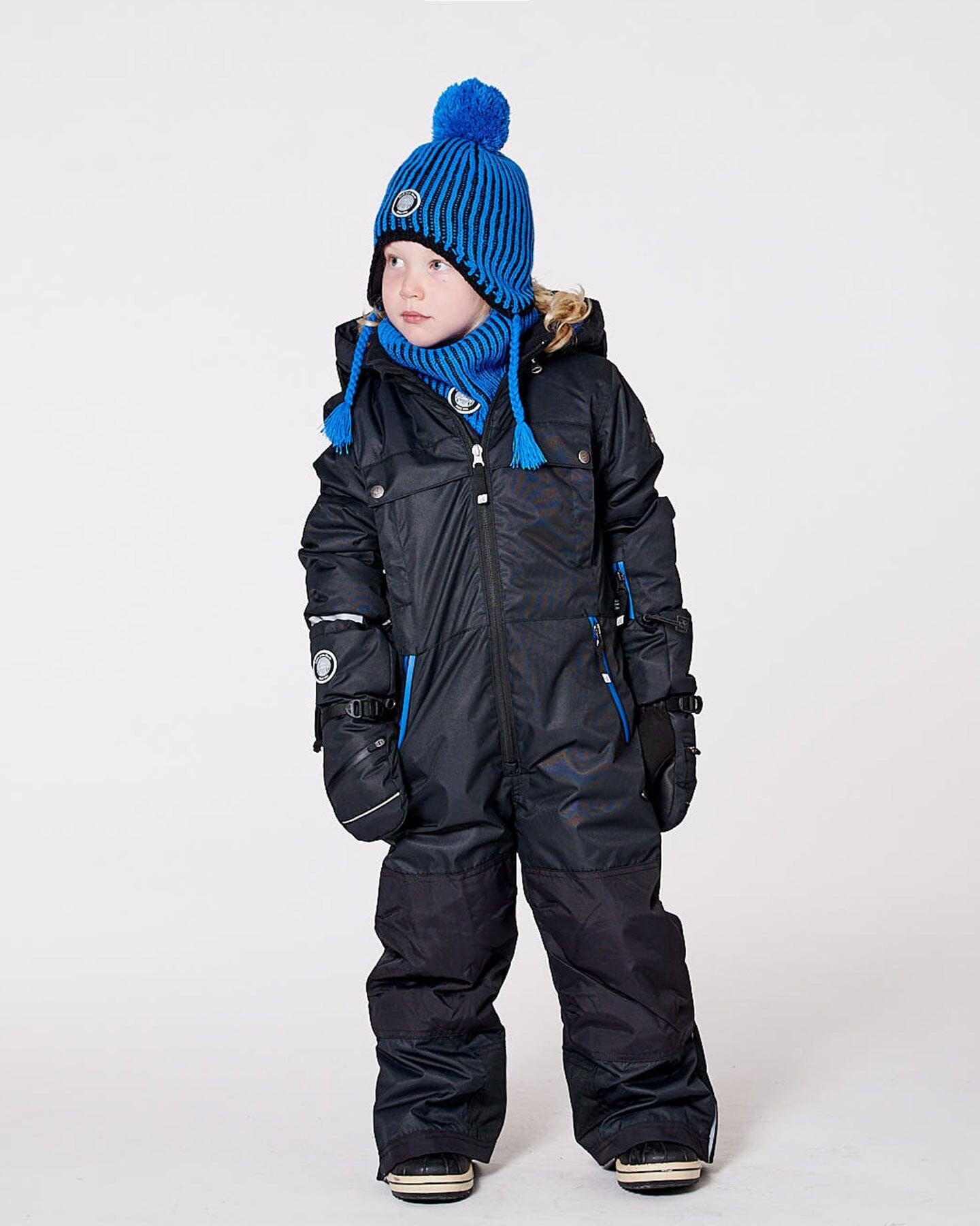 Solid One-Piece Teknik Snowsuit Black-1