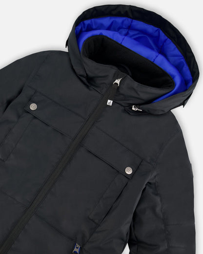 Solid One-Piece Teknik Snowsuit Black-3