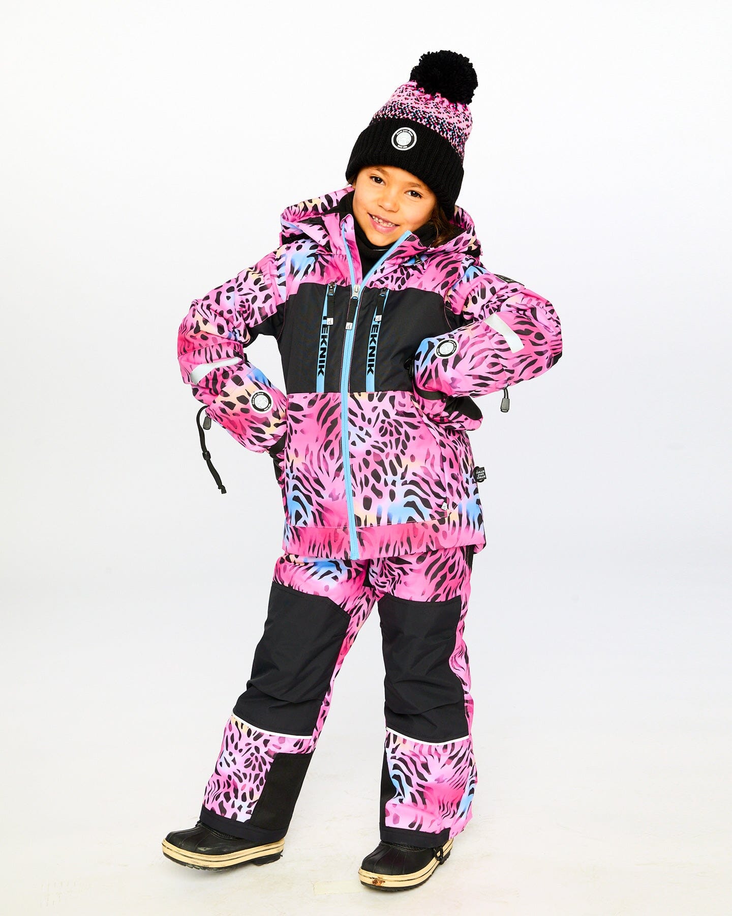 Two-Piece Teknik Snowsuit Multicolor Leopard And Zebra-1