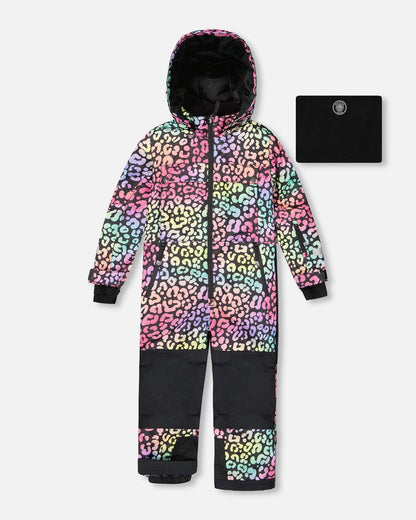 One-Piece Teknik Snowsuit Rainbow Leopard-0