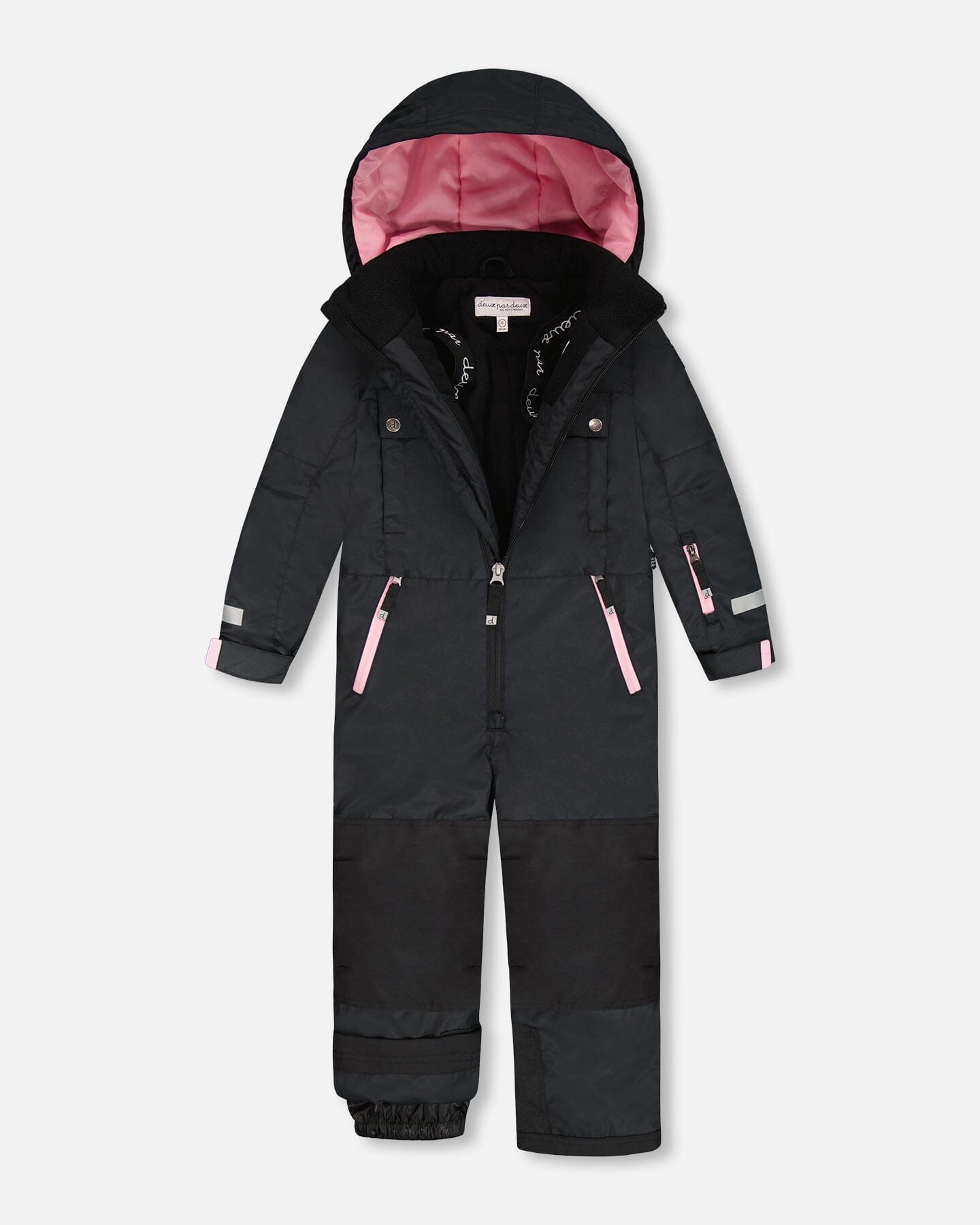 One-Piece Teknik Snowsuit Black With Pink-2