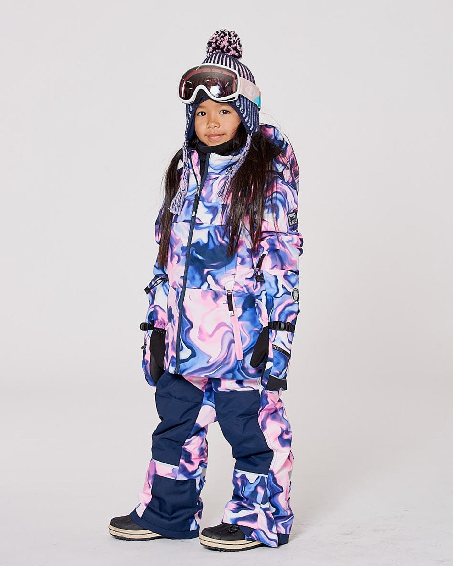 Two-Piece Teknik Snowsuit Pink And Blue Marble-1
