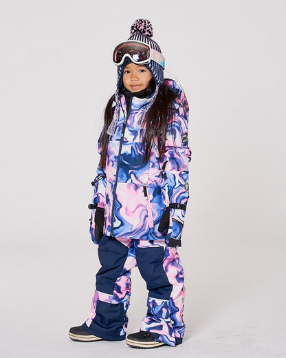 Two-Piece Teknik Snowsuit Pink And Blue Marble-1