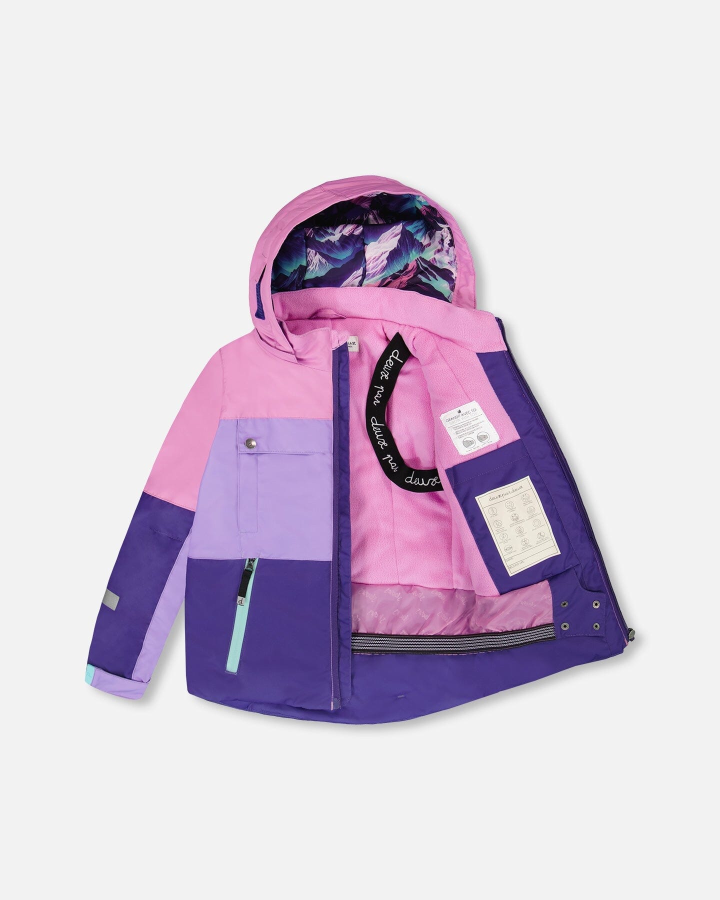 Two-Piece Teknik Snowsuit Purple Mountain Print-2