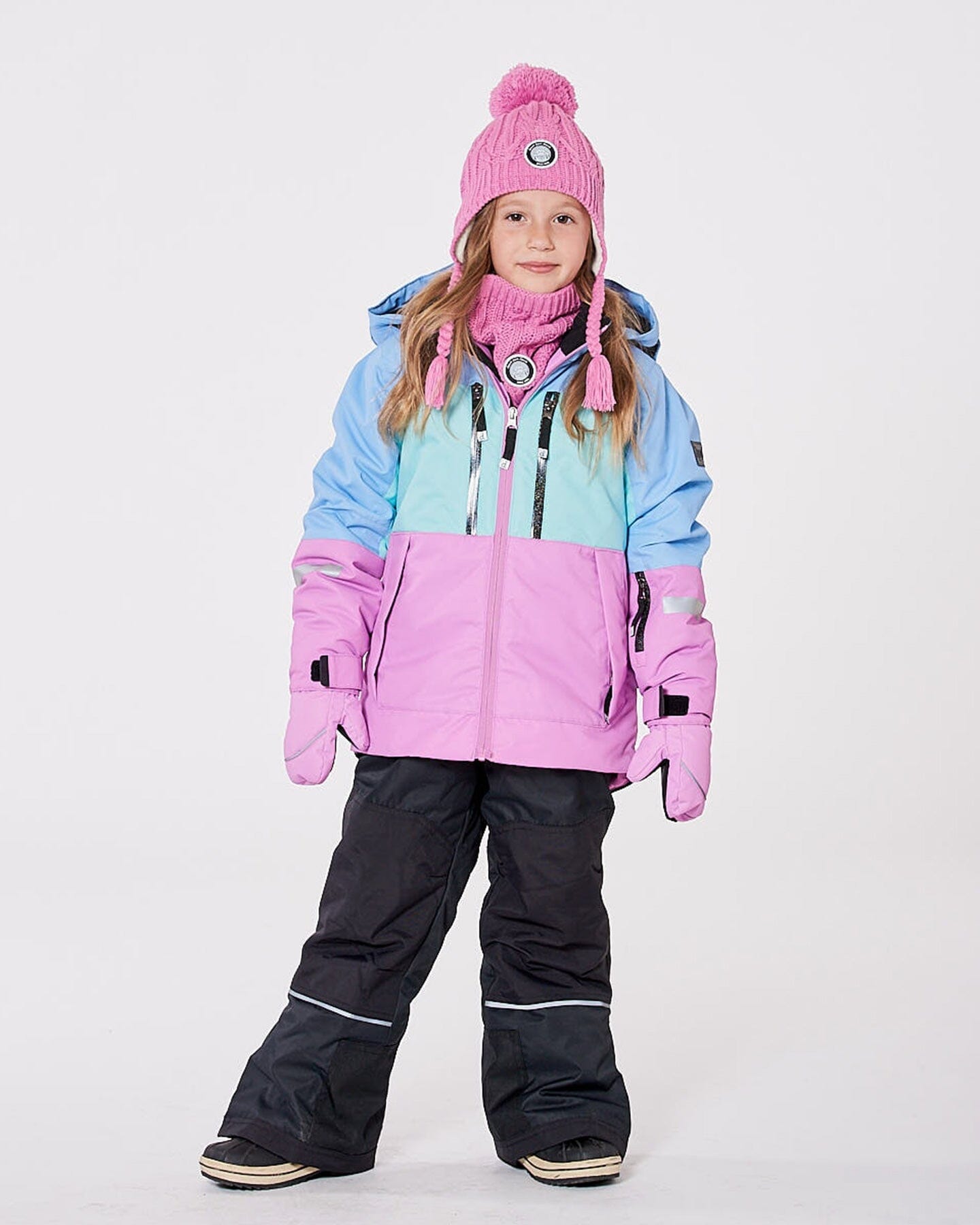 Two-Piece Teknik Snowsuit With Colorblocked Jacket And Solid Pant Black-4