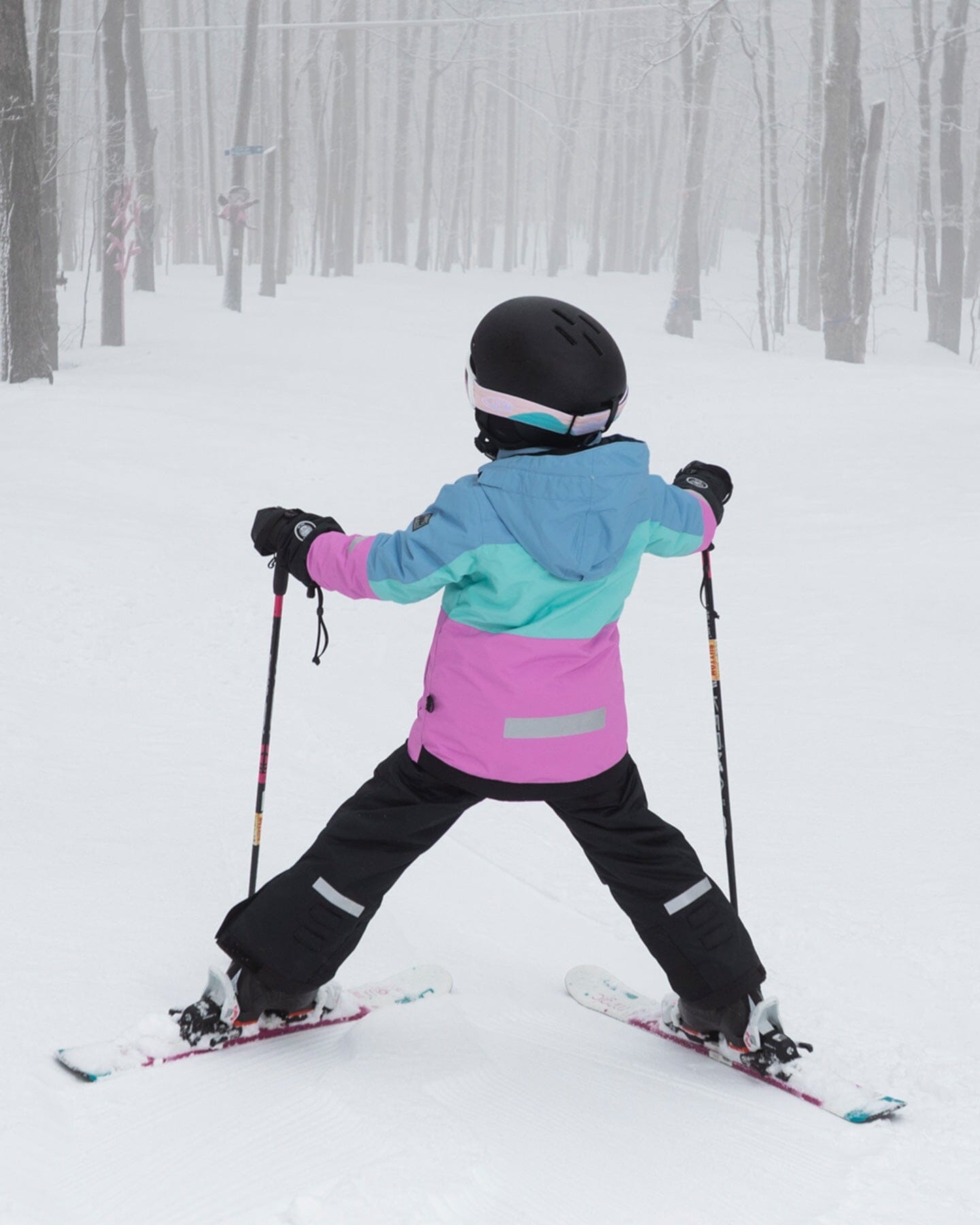 Two-Piece Teknik Snowsuit With Colorblocked Jacket And Solid Pant Black-2