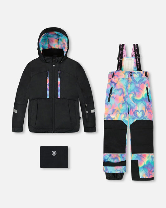 Two-Piece Teknik Snowsuit Rainbow Heart Print-0