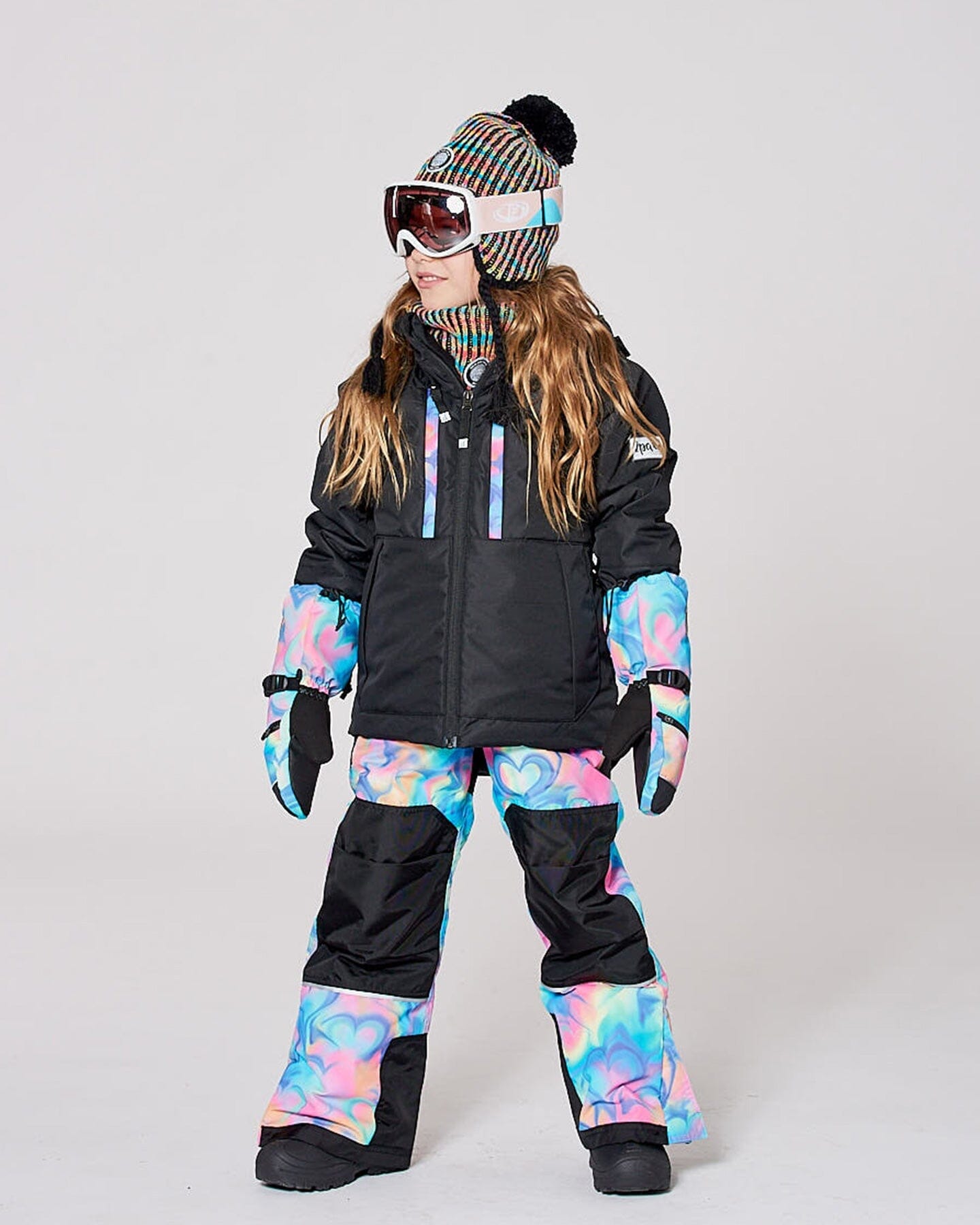 Two-Piece Teknik Snowsuit Rainbow Heart Print-3