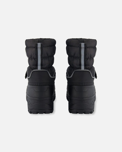 Winter Boots Solid Black-2