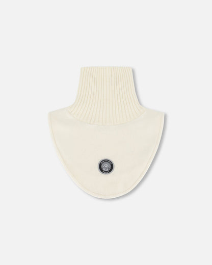 Polar Fleece And Knit Neckwarmer Off-White-0