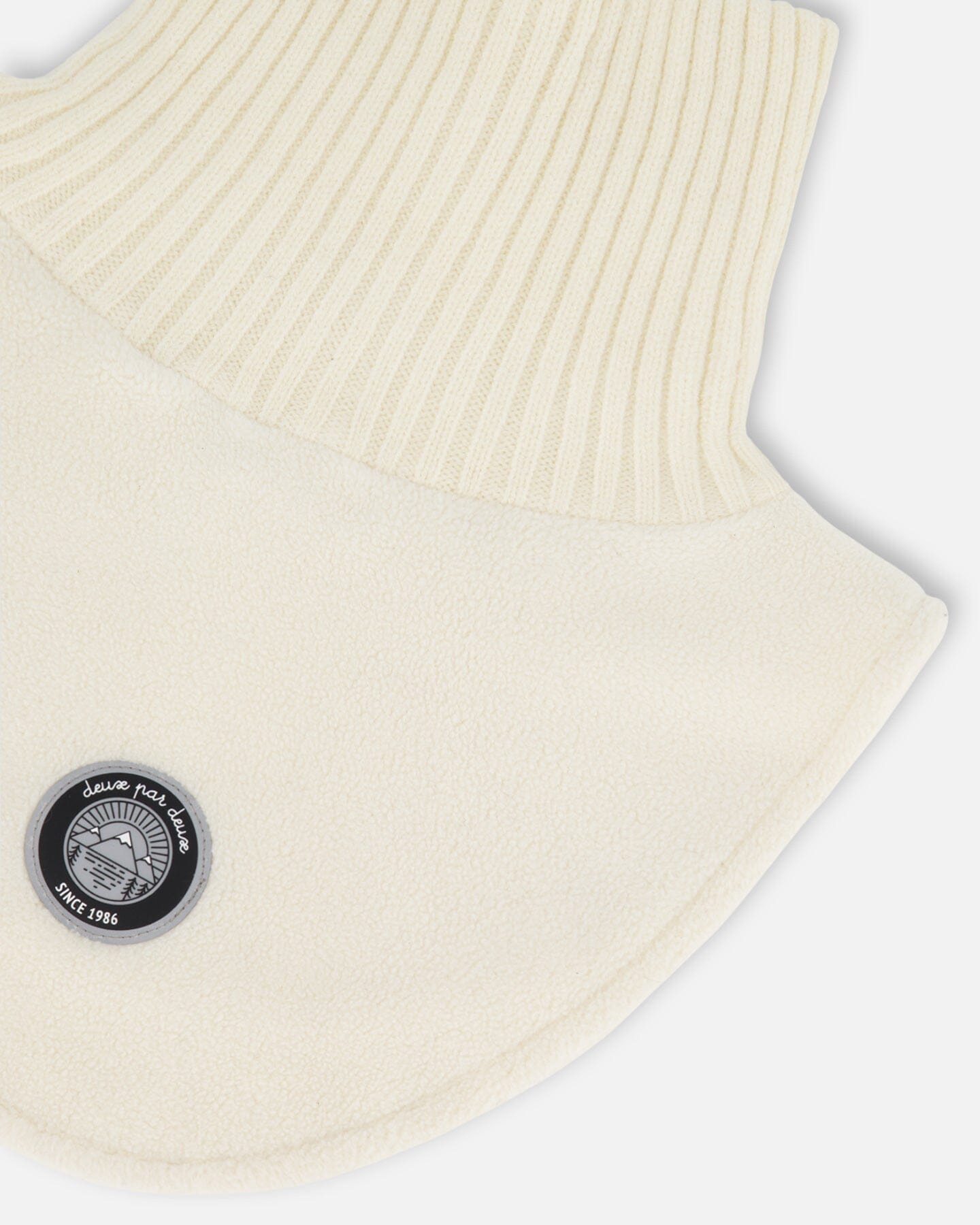 Polar Fleece And Knit Neckwarmer Off-White-2