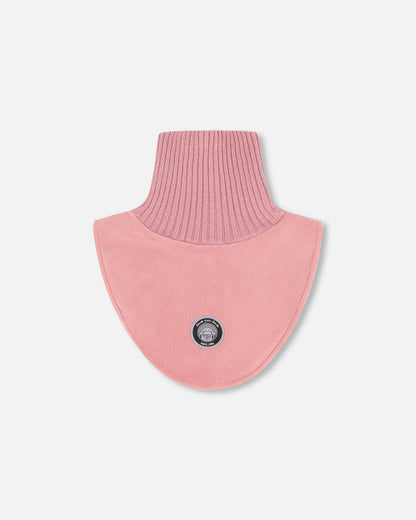 Polar Fleece And Knit Neckwarmer Dusty Pink-0
