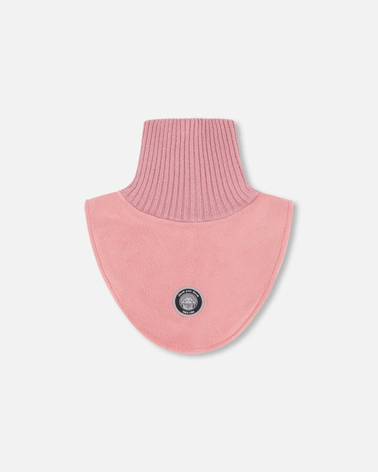 Polar Fleece And Knit Neckwarmer Dusty Pink-0