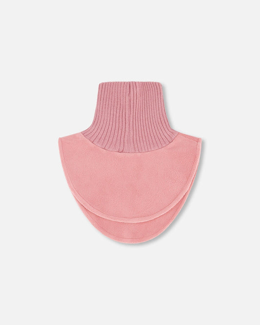 Polar Fleece And Knit Neckwarmer Dusty Pink-1