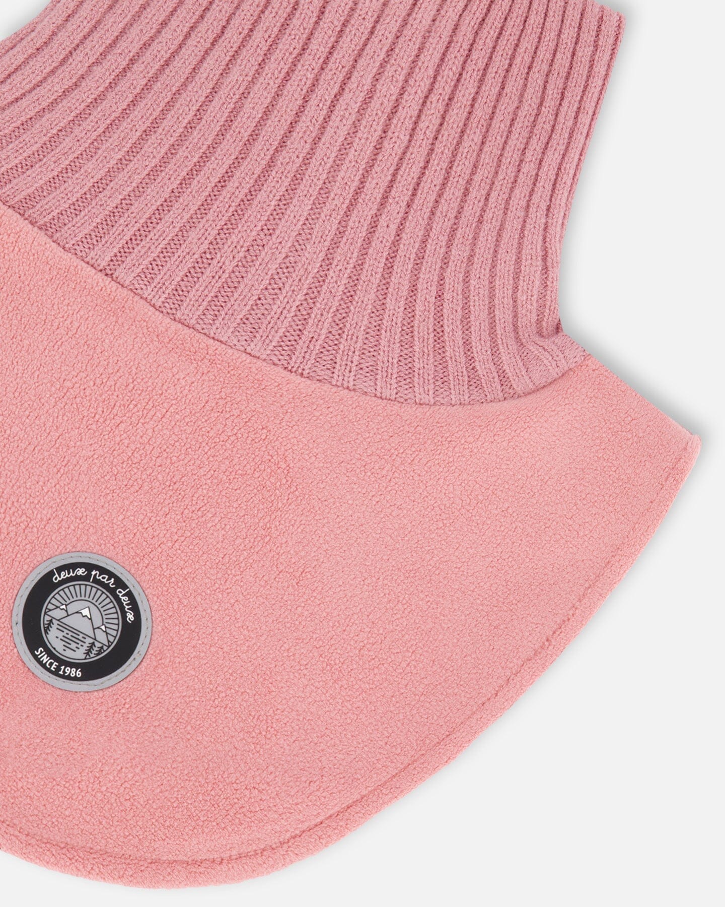 Polar Fleece And Knit Neckwarmer Dusty Pink-2