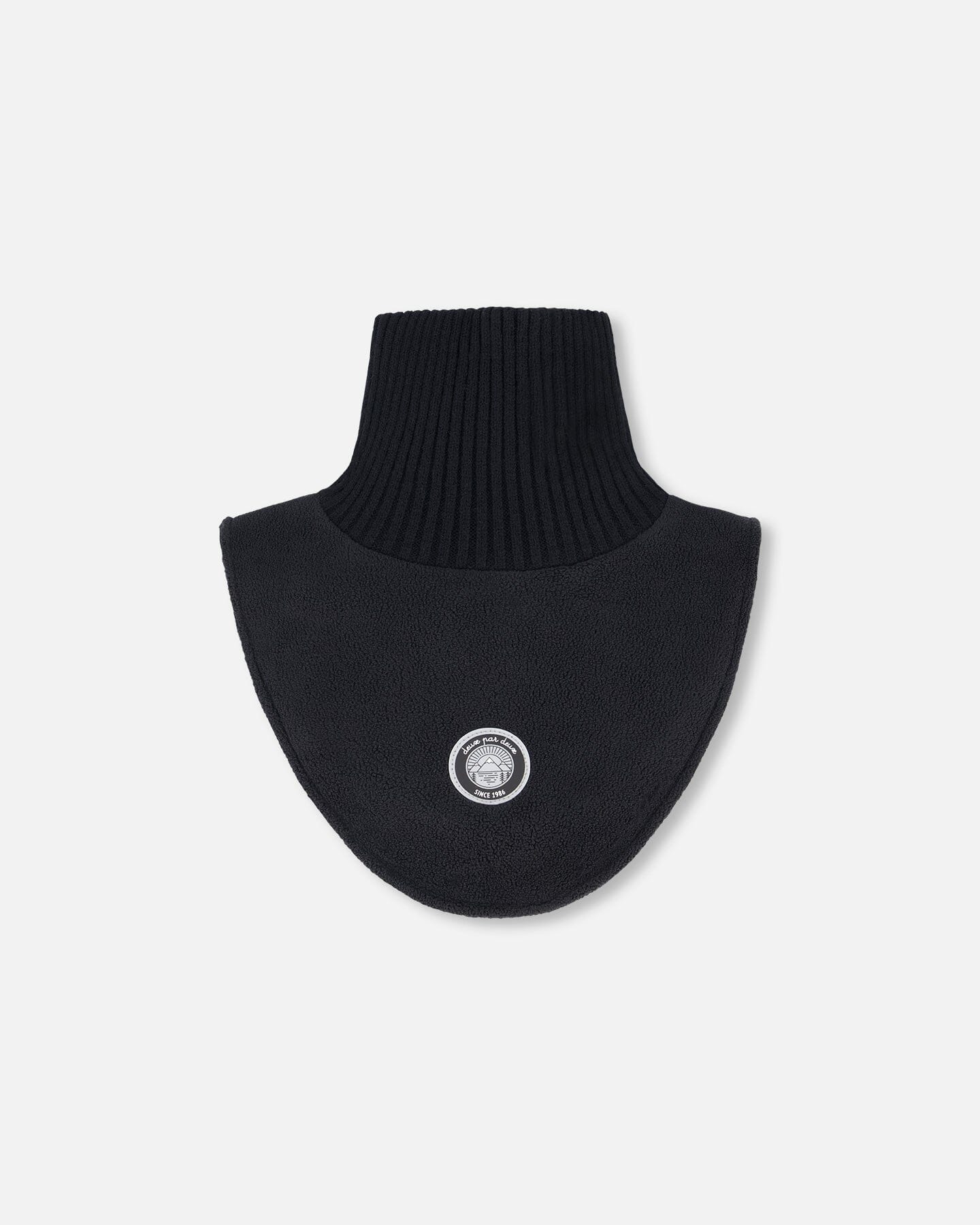 Polar Fleece And Knit Neckwarmer Black-0