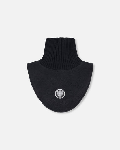 Polar Fleece And Knit Neckwarmer Black-0