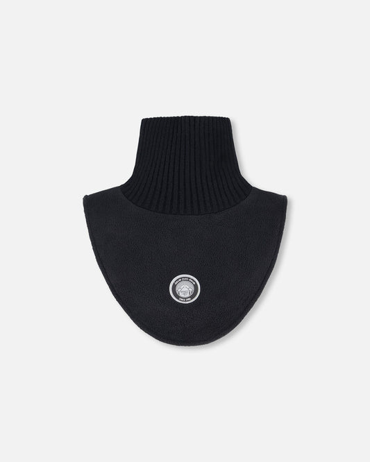 Polar Fleece And Knit Neckwarmer Black-0