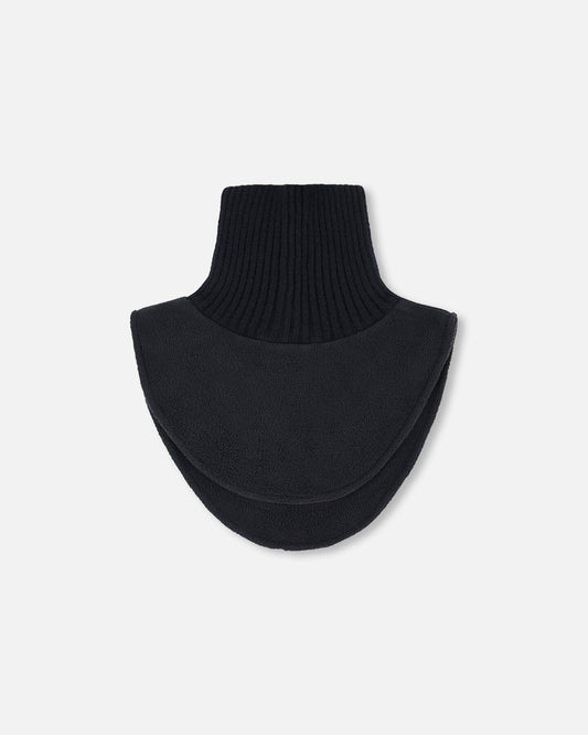 Polar Fleece And Knit Neckwarmer Black-1