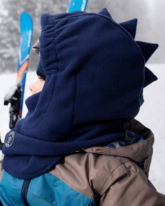 Polar Fleece Balaclava For Ski Helmet Navy Blue-1
