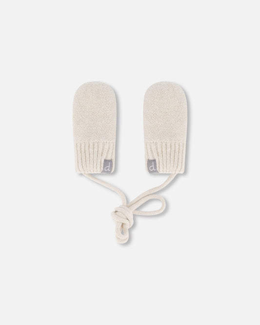 Infant Knit Mittens Off-White-0