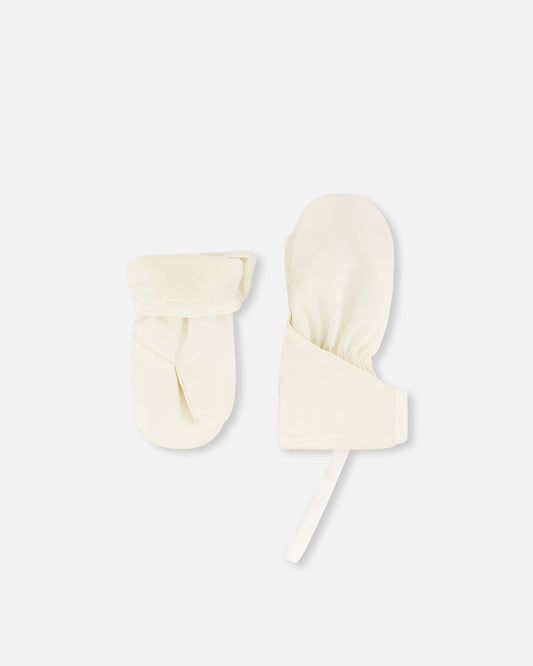 Lined Baby Mittens White Asparagus-0