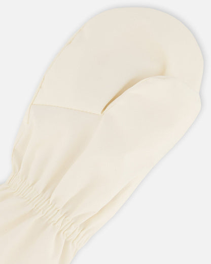 Lined Baby Mittens White Asparagus-2