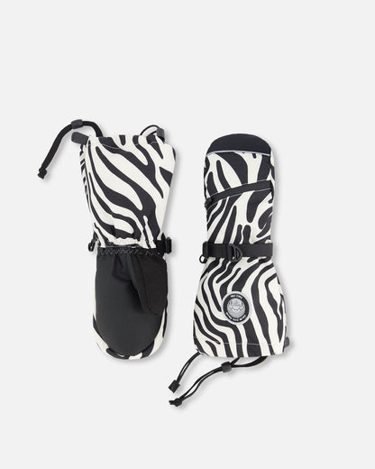 Winter Mittens Teknik Zebra Print-0