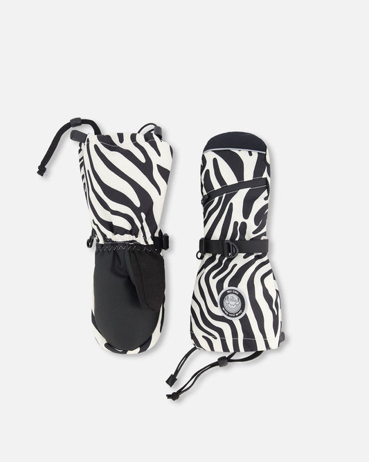 Winter Mittens Teknik Zebra Print-0