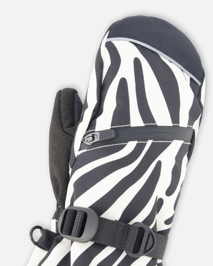 Winter Mittens Teknik Zebra Print-2