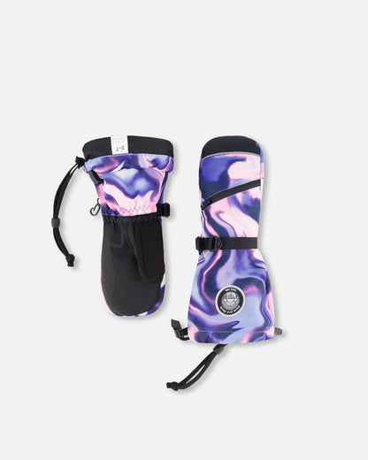 Winter Mittens Teknik Pink And Blue Marble-0