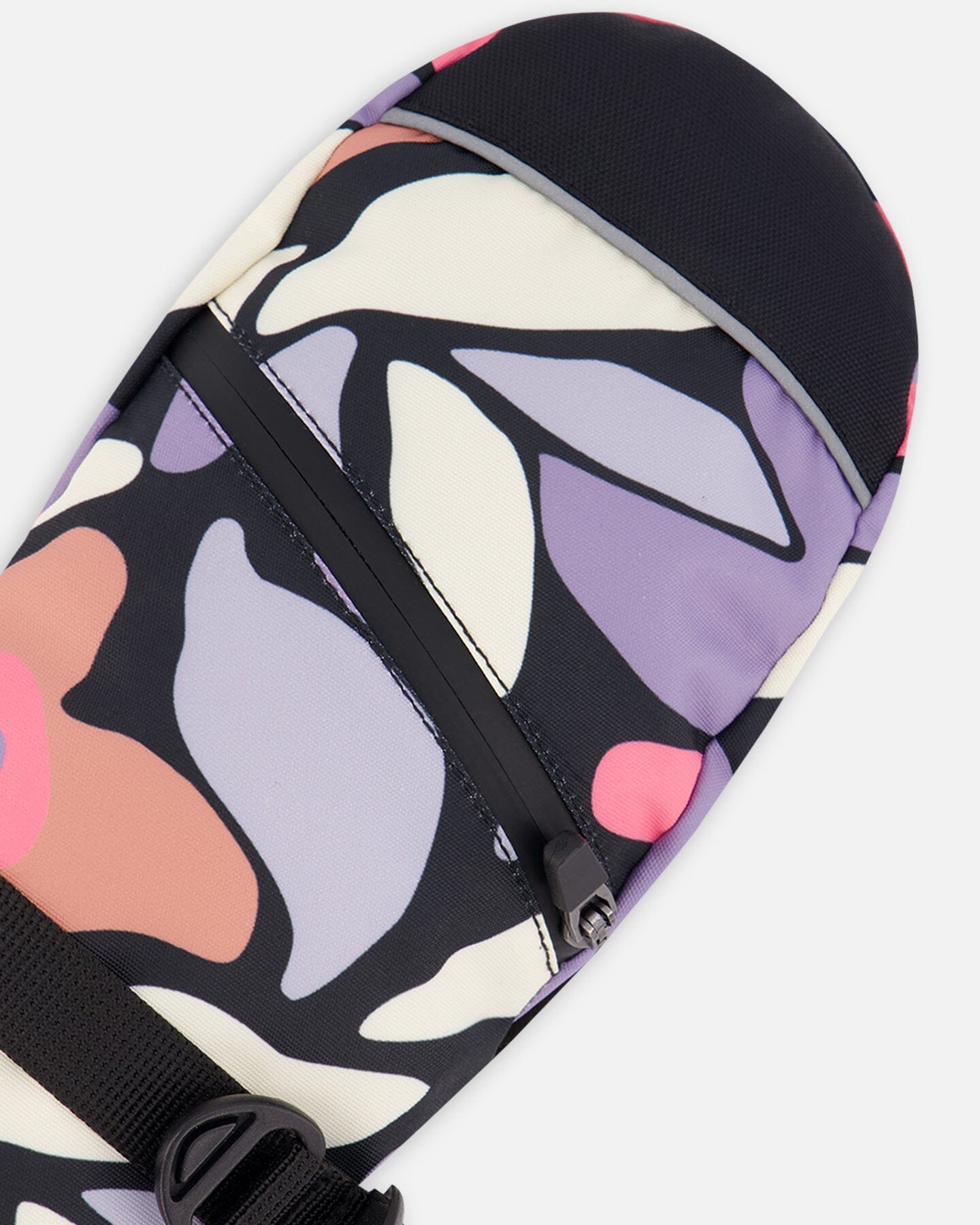 Winter Mittens Teknik Black Retro Flower Print-3