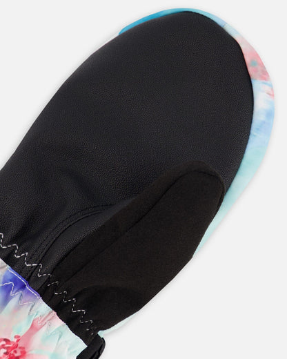 Winter Mittens Teknik Blue Flower Print-4