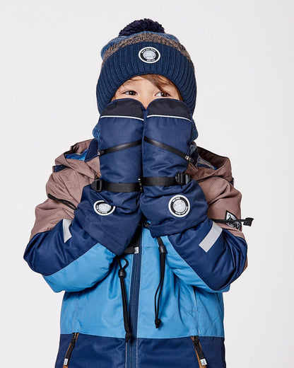 Winter Mittens Teknik Navy Blue-2