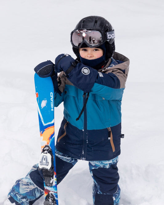 Winter Mittens Teknik Navy Blue-1